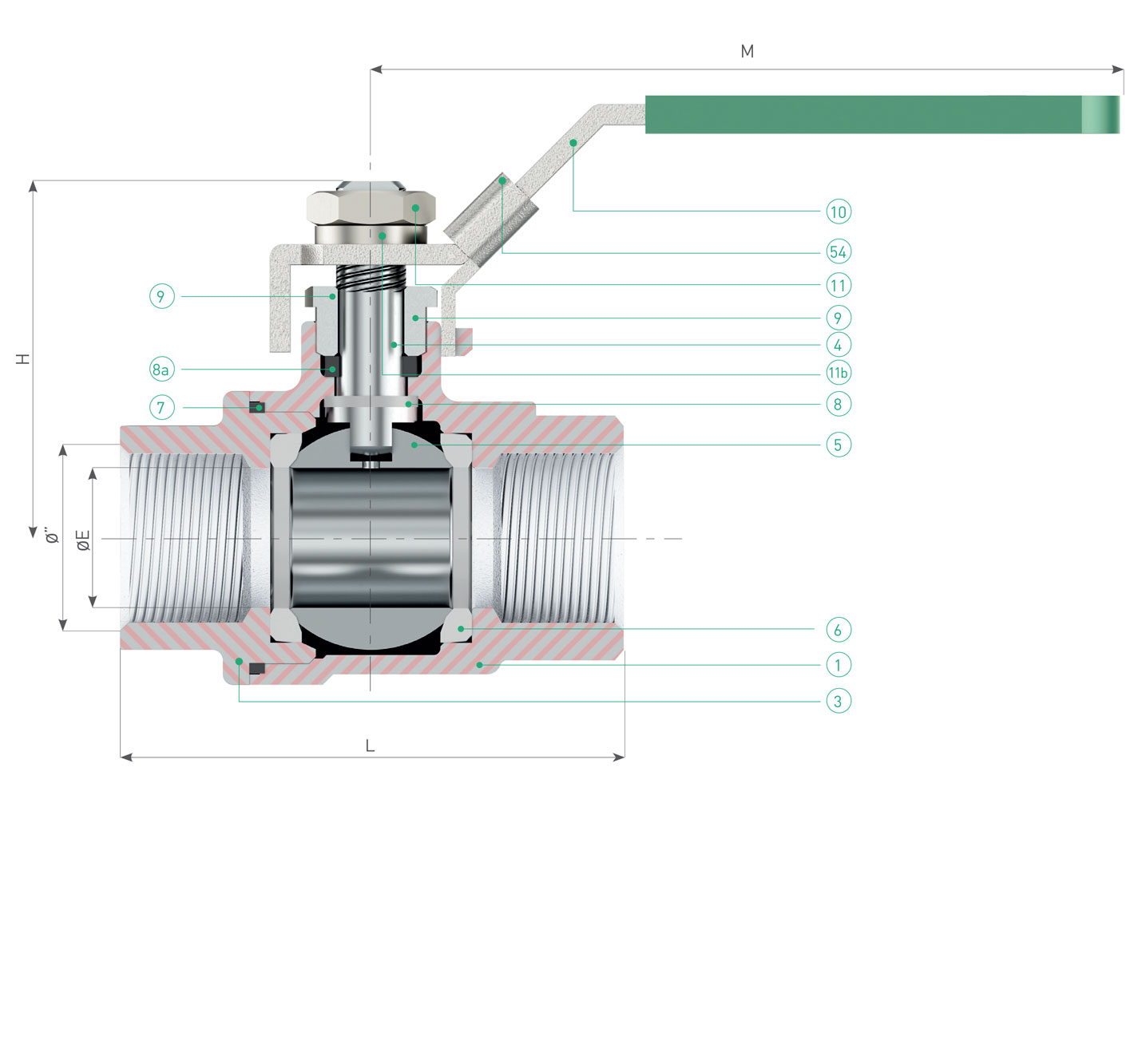 Alfa Valvole K T Psi Pn Pieces Screwed Body Type Ball